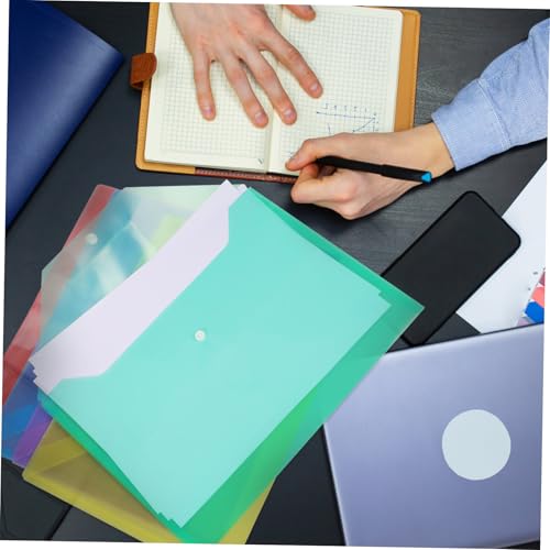 Pochettes plastiques A4 multicolores contre la perte de documents SHINEOFI - 4