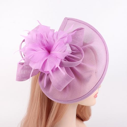 Image of DRESHOW Women Fascinator Hats Tea Party Hat Vintage Pillbox Hat Headband for Cocktail