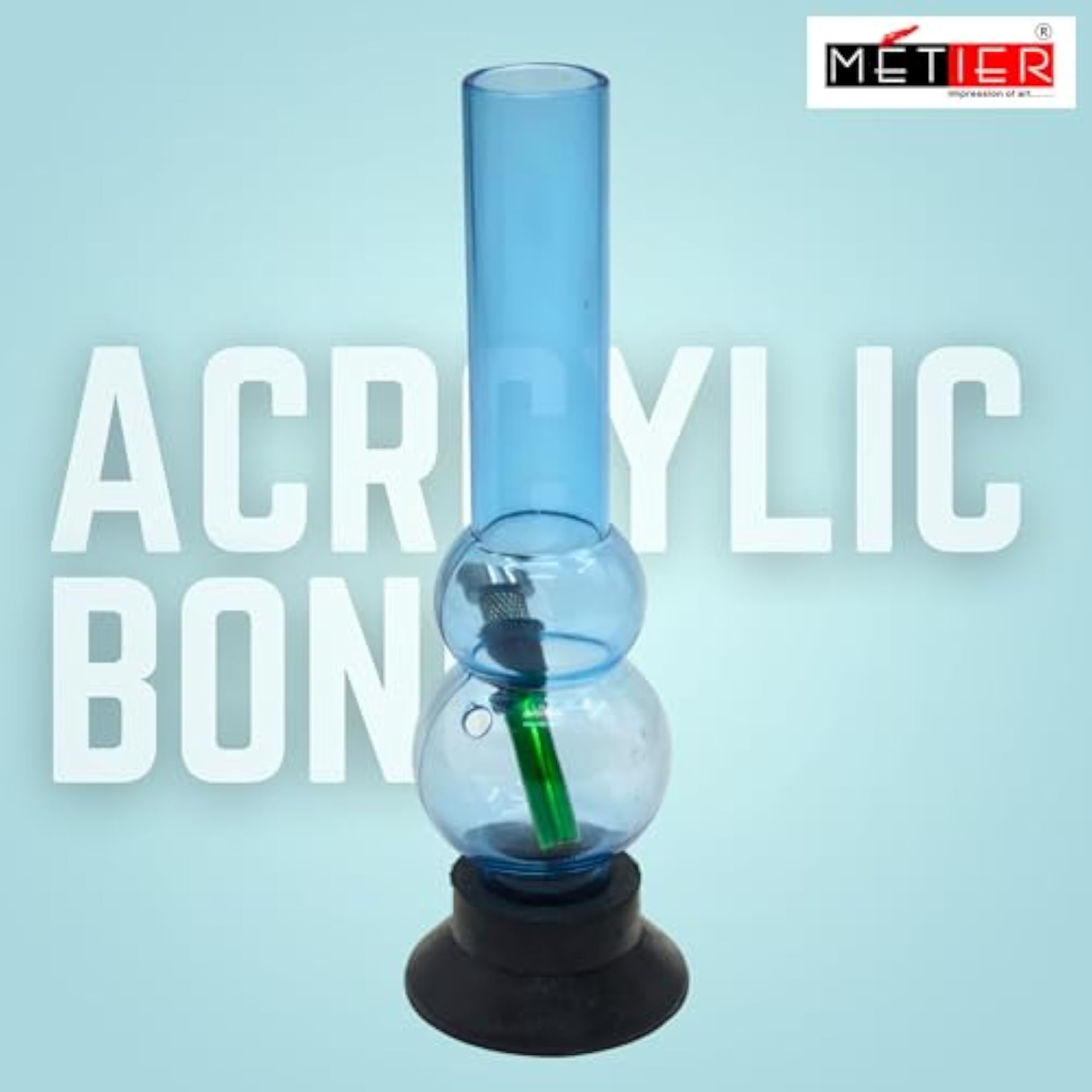 12 Inch Water Pipe Acrylic Bong - Compact and Durable