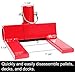 Pallet Buster | Deck Wrecker - Head Only - Best Wrecking Bar for Breaking Pallets - Steel Head - 2 Secure Locking Pins - Red - Molomax