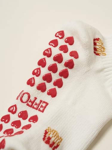Image of Shapes Studio Half Calf Grip Socks, Cute Fruit Pilates Socks, Ruffle Socks, Non-Slip for Barre Yoga
