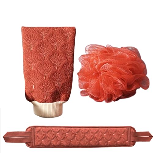 Exfoliante de limpieza profunda de la piel, juego de baño exfoliante corporal, limpiador de baño para espalda, guantes de baño, juego de guantes de baño de 25 x 14 x 4 cm para limpieza profunda de la
