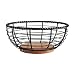 Gourmet Basics by Mikasa 5176766 Rope Centerpiece Fruit Storage Basket, 11", Black
