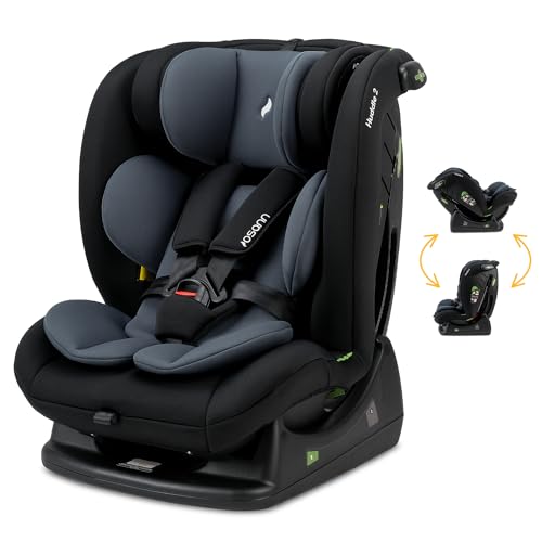OSANN - Silla de coche bebés/niños Huddle 2 i-Size - 40-150 cm - 0 a 12 años - Grupo 1/2/3 negro, altura de 15 posiciones, arnés de 5 puntos, cinturón de 3 puntos, orientado hacia atrás/hacia adelante