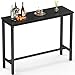 Mr IRONSTONE Bar Table 47" Pub Dining Height Table Bistro Table with Black Textured Top (Indoor USE ONLY)
