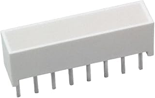 HLMP-2450 LED Circuit Board Indicator Bar - Single, SIP Yellow - 2.1V 25mA Rectangle with Flat Top 19.05mm x 3.81mm Through Hole, RoHS