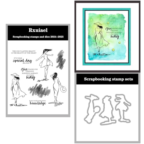 Rxuiael 2025-2026-2027 Stamps and Dies Sets for Card Making,Card Dies and Stamps DIY Various Festivals for Autumn,Thanksgiving,Christmas,Halloween,Birthdays Greeting