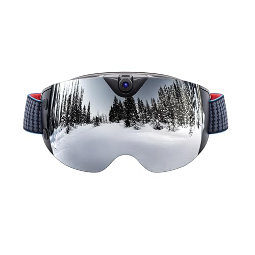 OhO Smart Ski Goggles, 4K Camera Snowboard Goggles with Adjusted View of Camera Recroding,UV Protection, Anti Fog (Men/Women)