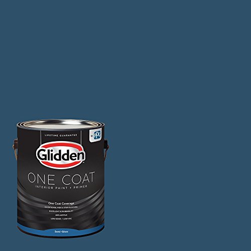 Glidden Interior Paint + Primer: Blue/Blue Lava, One Coat, Semi-Gloss, 1-Gallon