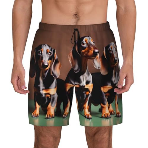 Short de plage pour homme EdWal idéal vacances maillot teckel double couche