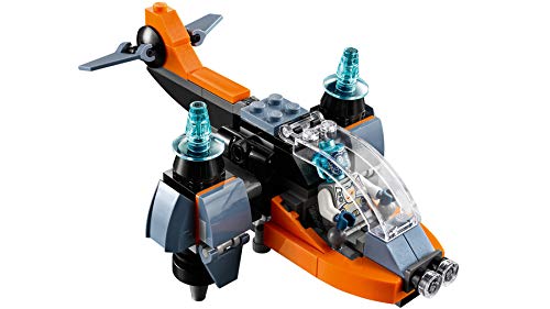 Creator Cyber-Drone, Set 3 in 1 con Astronave Drone e Minifigure Trasformabile in Robot Giocattolo Mech o Scooter Spaziale, Minifigure, Giochi per Bambini e Bambine da 6 Anni, Idee Regalo 31111 - Lego - Immagine 4