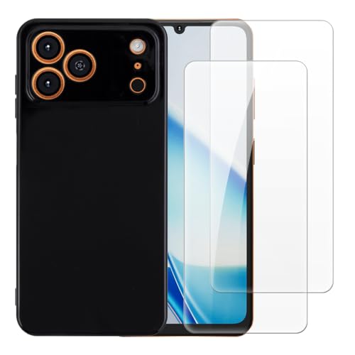 Shantime �P�[�X�{2�����苭���K���X�Z�b�g Hotwav A17 Pro Max 4G �Ƃ̌݊������� �ϏՌ��J�o�[���S�ʕی�X�N���[���v���e�N�^�[(�u���b�N)