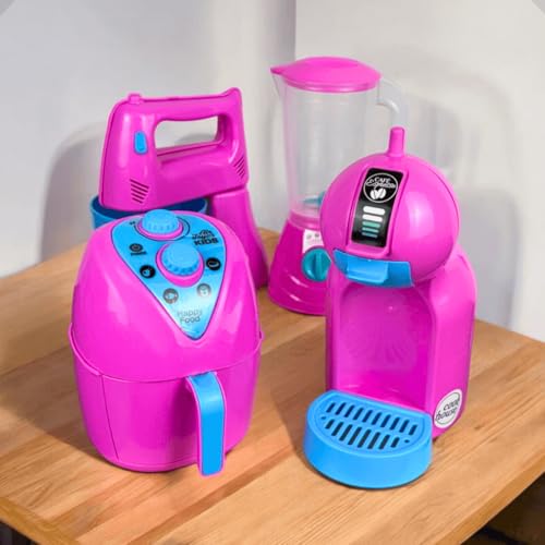 Kit Cozinha Infantil de Brinquedo Eletrodomésticos Comidinhas C/ 25 peças