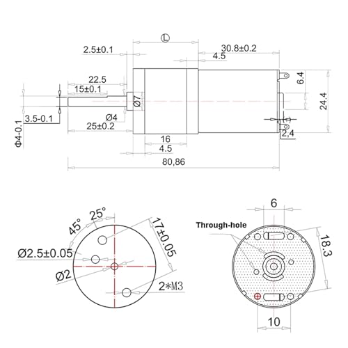 Moteur à engrenages JGA25-370 pour l'automatisation de volets et modélisme - 5