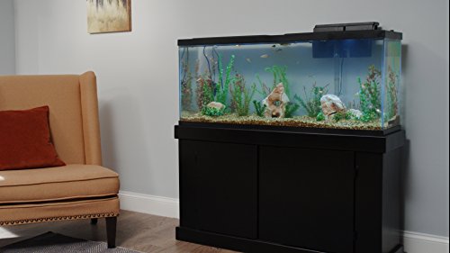 Marineland Perfecto Majesty 55 Gallon Aquarium Stand With Storage, Black Wood Finish For Fish Tank Support #TOP2