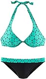  S.OLIVER BEACH Damen Bügel Bikini (Schwarz-grün, 40E)