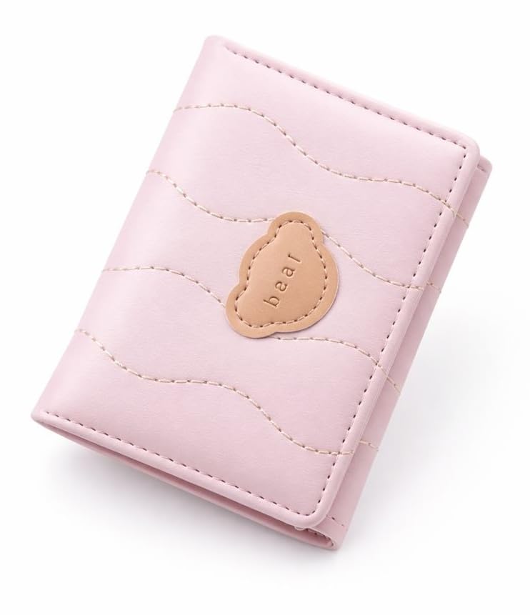 Wallets for Women Leather Cute RFID Blocking Small Bifold Wallet with Zipper Coin Purse for Girls and Ladies Women's Wallet (Pink)-image-14