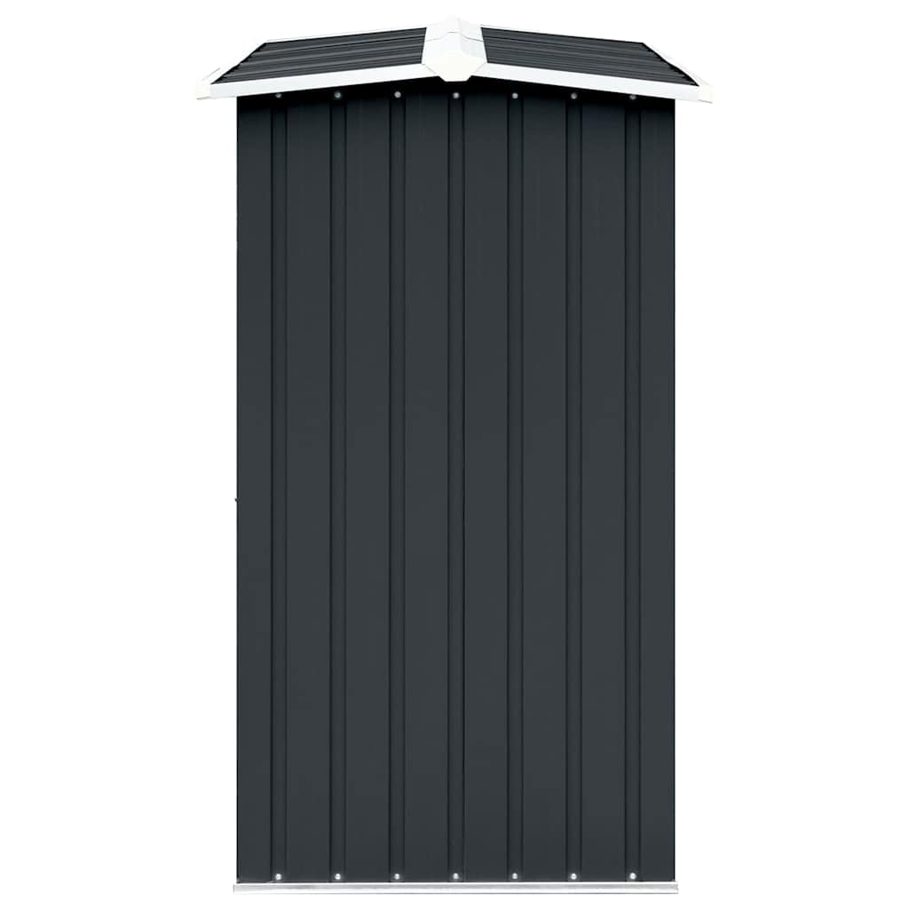 Brennholzlager aus verzinktem Stahl 330 x 92 x 153 cm Anthrazit, Holzunterstand für Garten, Brennholzregal für Kaminholz