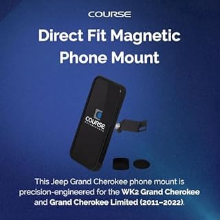 Course Motorsports Direct Fit Magnetic Phone Mount | Jeep Grand Cherokee Phone Holder | Custom Fit Car Phone Mount | Compatible with Jeep Grand Cherokee WK2 (2011–2022)