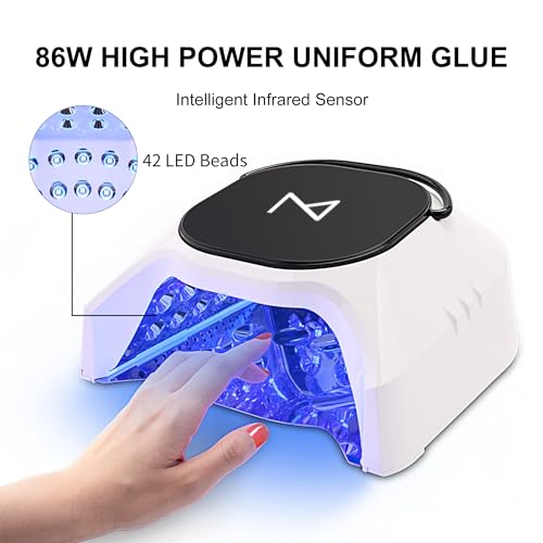 M-Professional-Hybrid-86W-Wireless-Rechargeable-UV-LED-Nail-Curing-Lamp-Cordless-Nail-Dryer-for-Gel-Nails-Manicure-Pedicure-Black