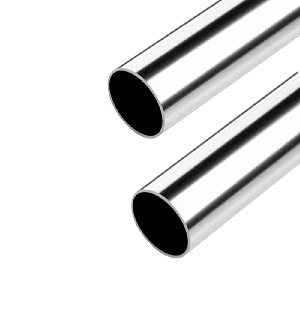 2 Pcs 1" OD 304 Stainless Steel Tube, 16" Long, Thickened 304 Stainless Steel Seamless Tubing Round Metal Pipe, Industrial Metal Straight Tube(