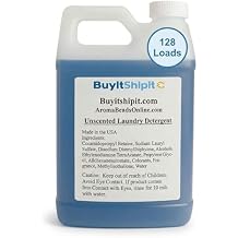 1 Gallon Unscented Liquid Laundry Detergent Commercial Strength Heavy Duty Formula Up to 128 Loads Made in USA For Home & Business Use