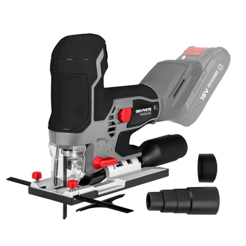 GRAPHITE Sierra de calar con batería de 18 V, para casa y jardín, baterías y cargador no incluidos, rango de velocidad de 800 a 3800 min-1
