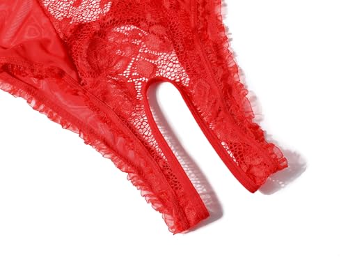 Image of Avidlove Women One Piece Lingerie Sexy Lace Babydoll Mini Bodysuit