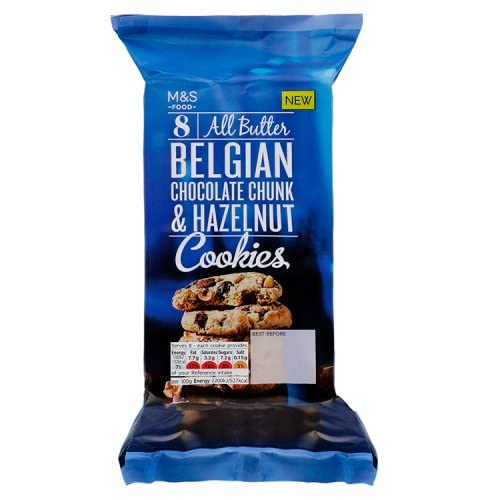 Marks and Spencer 8 Choc Hazelnut Chunk Cookies 200g