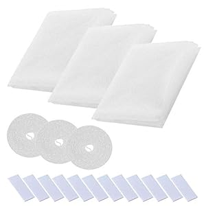 Puerhuaci Fliegengitter Fenster Moskitonetz 3 Stück