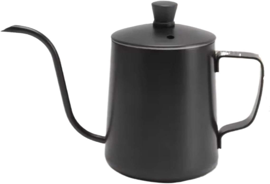 350ML 304 Stainless Steel Pour-Over Kettle Spout Fine-Mouth Coffee Pot Hanging Handle Drip-Style Filter With Lid