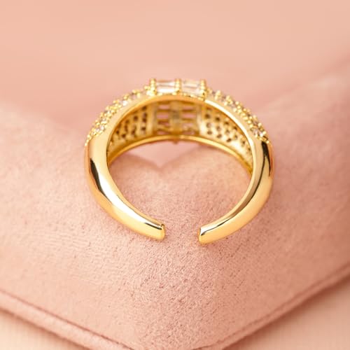 Image of Rubans Ring American Diamond Zirconia Trendy Jewellery Gift for Women & Girls