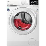AEG LFR7184N2V, Lavadora de Carga Frontal 8 Kg, 1400 rpm, Libre Instalación, Función Vapor, Lavado Rápido, Cajón Universal, Motor Inverter, Display LCD/LED, Blanca , Clase A, Fabricado en UE