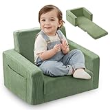 Jouha Toddle & Kids Chair,2-in-1 Soft Toddler Couches That Fold Out,Toddler Chairs Comfy...