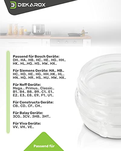 DEKAROX Lampenabdeckung Kalotte 68mmØ Glas für Bosch Siemens 00647309 647309 für Backofenlampe Backofen Herd