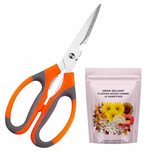 Image of Scissors for Home Gardening and Household | Scissors for kitchen Use | Cutter for Plants With Steel Blades & Camfortabel Grip | Multipurpose Sicssors