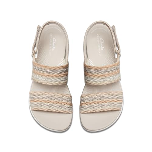 Clarks Cloudsteppers Women's Arla Stroll Flat Sandal, Beige Combi, 8 Medium US by Clarks - Image 7