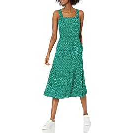 Amazon Essentials Women’s Fluid Twill Tiered Midi Summer Dress