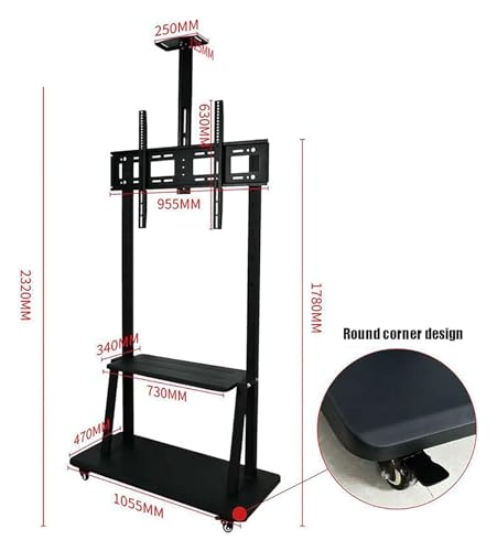 Carro móvil universal para TV con ruedas miniatura 5