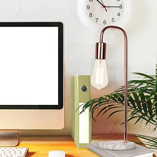 Catalina 20458-001 Modern Minimalist Sleek Faux Marble Table Lamp, 19", Rose Gold #TOP6