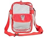 Storm Duds North Carolina State Crossbody Clear Bag Convenient & Compact Hands-Free 9 Inch Carrying Pouch for Valuables For Games, Graduations, Concerts – NCAA Stadium Security Approved