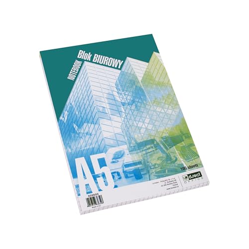 D.RECT - 009600 Briefblock | Karierter Schreibblock | Kariert Block | Notizblock 70 g/m² | A5 | 100 Blatt