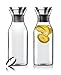 Artcome 35 Oz Fridge Carafe Ice Tea Maker Water Carafe with Stainless Steel Flow Lid, Borosilicate Glass Water Pitcher