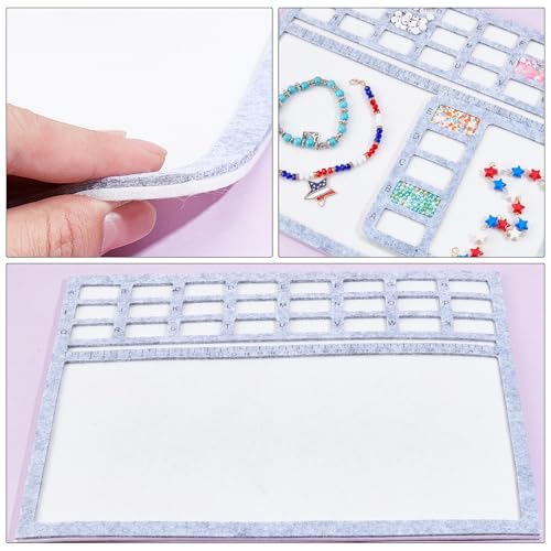 NICENEEDED 2er Pack Große Rechteckige Filzperlenmatte Perlenbretter Pads Filzperlen Designbrett Mit Zentimeter Buchstabenskala Perlenablage Für Die Schmuckherstellung