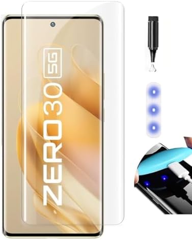 NISHTECH Advanced Hd+ Curved Uv Tempered Glass Screen Protector Designed For Infinix Zero, Zero 30 5G Smartphone || Full Screen Coverage With Easy Installation Kit (Anti-Scratch)