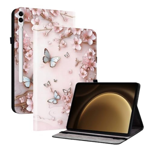Housse Galaxy Tab S6 Lite motif papillon rose pour lire partout confortablement