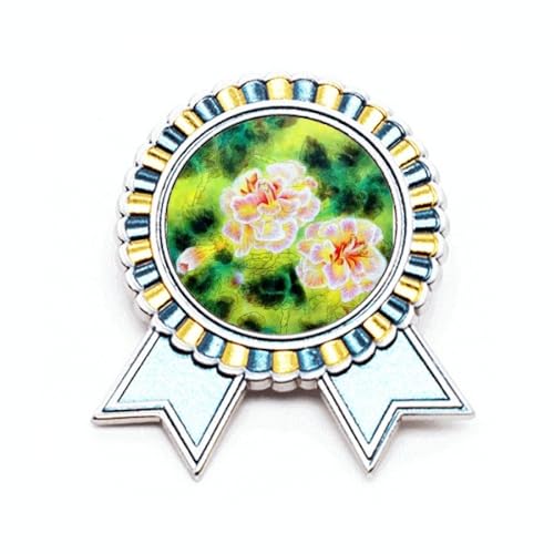 Pin's en métal aux fleurs fascinantes avec finitions ciselées