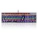 Produktbild QuRRong Tastatur 104 Keys Gaming Keyboard Mixed Licht mechanische Tastatur mit RGB-Lichteffekt Englisch Tastatur für Windows Gaming PC (Farbe : Black, Size : One Size)