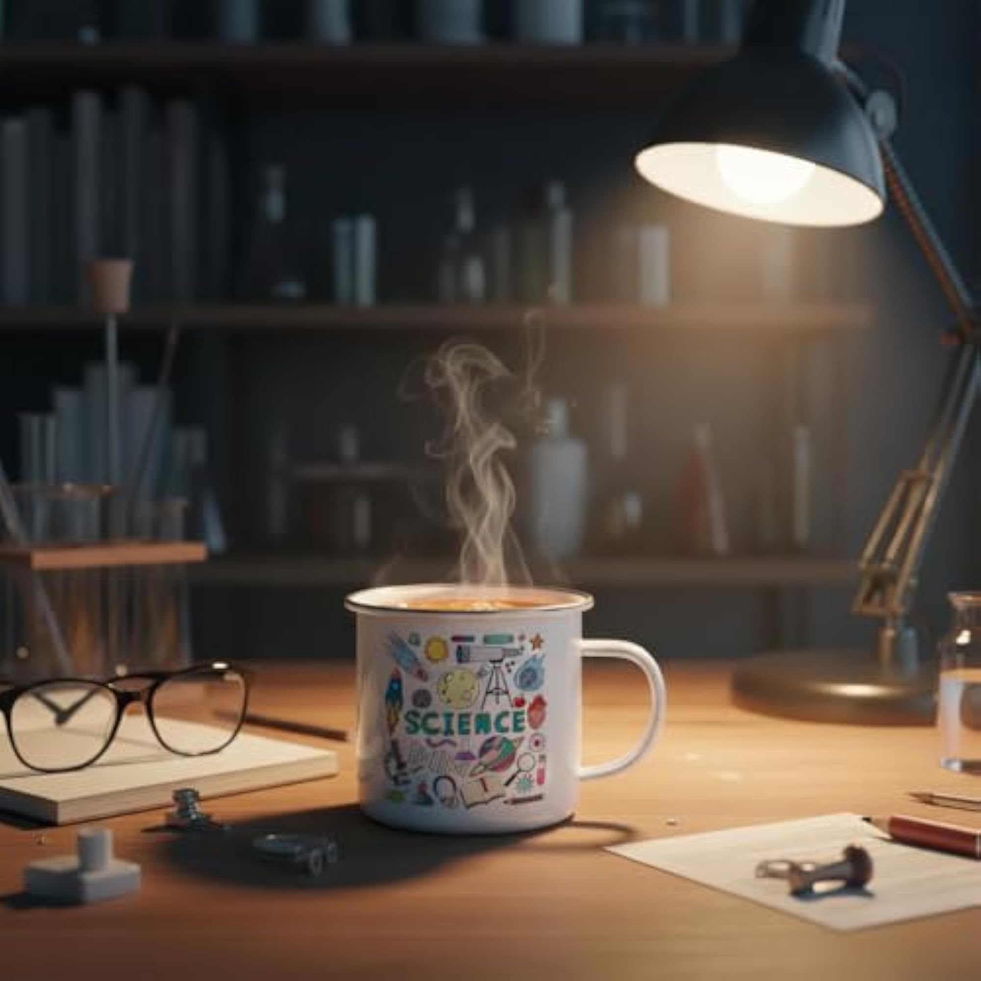 Adventure-Ready Printed Enamel Mug, Durable & Lightweight