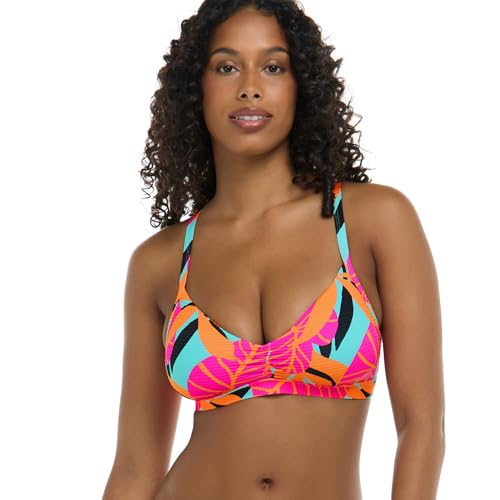 Body Glove Women's Drew D, Dd, E, F Cup Bikini Top Swimsuit with Adjustable 2-Way Back Detail